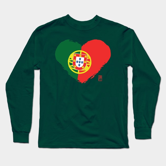 I love my country. I love Portugal. I am a patriot. In my heart, there is always the flag of Portugal Long Sleeve T-Shirt by ArtProjectShop